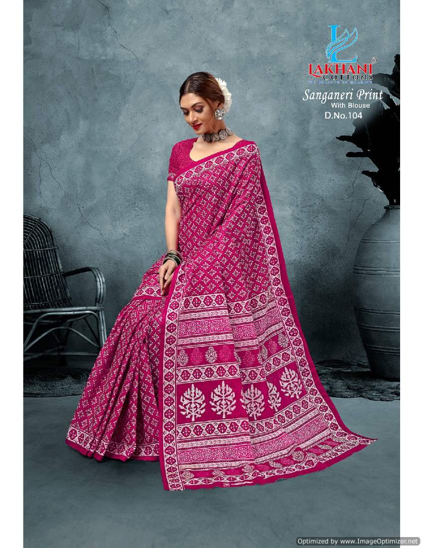Sanganeri Vol 1 By Lakhani Daily Wear Cotton Sarees Wholesale Online